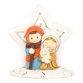 Christmas 1 Piece Holy Family In Star Figurine