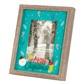 Merry Christmas Snowman Photo Frame