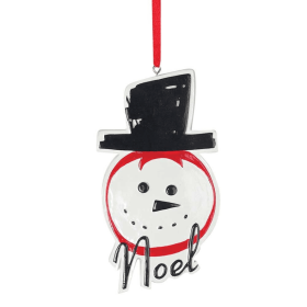 Noel Resin Ornament 2X3 1/2"