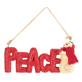 Peace Snowman Ornament Resin