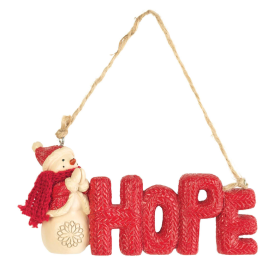 Hope Snowman Ornament Resin