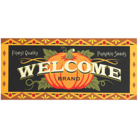 Doormat Insert Welcome Pumpkin