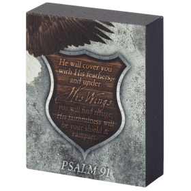 Tabletop Plaque Psalm 91 Eagle