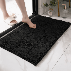 Soft Cozy Chenille Bath Mat Absorbent Bathroom Rug