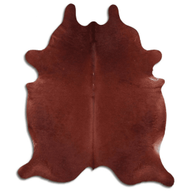 6x7 Feet Red Brown Cowhide Handmade Area Rug