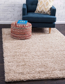 5x8 Feet Taupe Soft Shag Plush Shaggy Thick Modern Area Rug