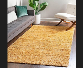 5x8 Feet Yellow Super Soft Shag Cozy Modern Shaggy Area Rug