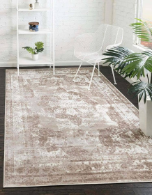 8x10 Feet Beige Cream Distressed Vintage Area Rug