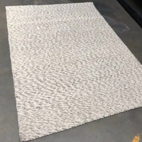 5x7 Feet Ivory Cream Chunky Knit Wool Woven Natural Rug