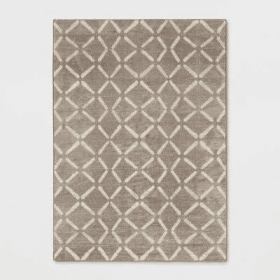 Soft Geometric Diamond Area Rug