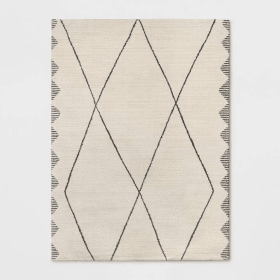 Soft Plush Diamond Boho Area Rug