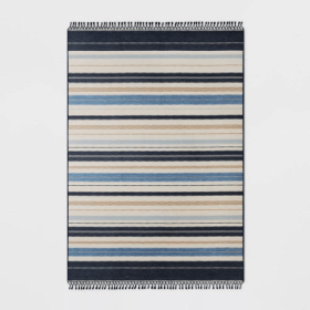 Textural Stripe Outdoor Area Rug