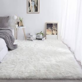 5x8 Feet White Sheepskin Soft Plush Thick Area Rug