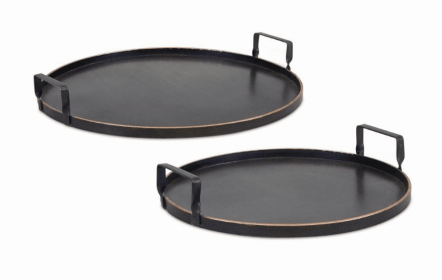 Tray (Set of 2) 15"D, 20"D Metal