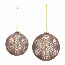 Ball Ornament (Set of 4) 4"D, 5"D Glass