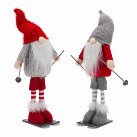 Gnome Skier (Set of 6) 14.25"H Polyester