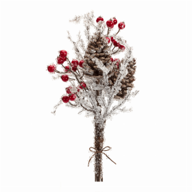 Icy Twig/Cone/Berry Bundle (Set of 6) 17.25"H Plastic