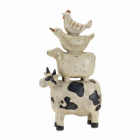 Farm Animal Stack 11.5"H Resin