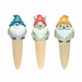 Animal Gnome Stake (Set of 12) 7"H Terra Cotta