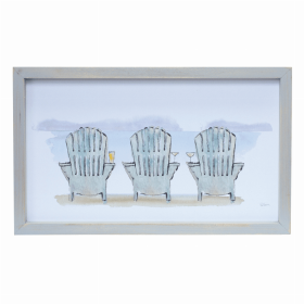 Beach Chair Frame (Set of 2) 15.75"L x 9.5"H MDF/Wood