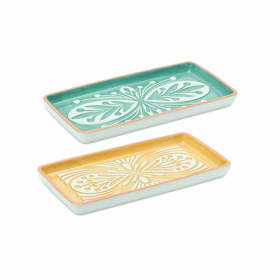 Tray (Set of 6) 8"L x 4.25"W x 3.25"H Ceramic