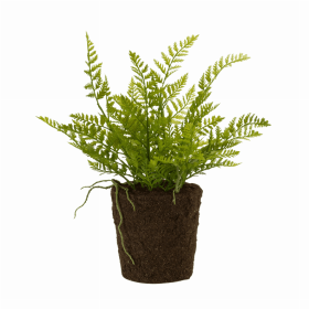 Potted Fern Bush (Set of 2) 15"H Plastic