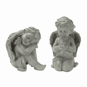 Cherub (Set of 2) 8"H, 10"H Resin