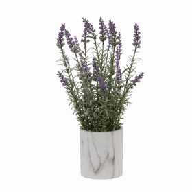 Potted Lavender (Set of 2) 4.5"D x 17"H Plastic