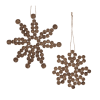 Wood Bead Snowflake Ornament