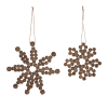 Wood Bead Snowflake Ornament