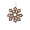 Wood Bead Snowflake Ornament