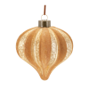 Ribbed Glass Onion Ornament