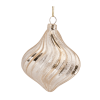 Ribbed Swirl Glass Ornament