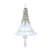 Beaded Irredescent Glass Bell Ornament