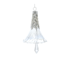 Beaded Irredescent Glass Bell Ornament