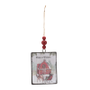 Glass Winter Wishes Barn Ornament