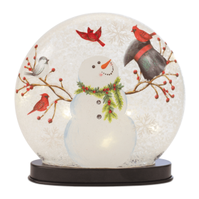 LED Lighted Snowman Orb