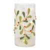 Beaded Glass Mistletoe Candle Holder