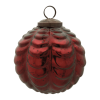 Scalloped Glass Ball Ornament