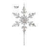 Jeweled Metal Snowflake Drop Ornament