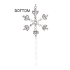 Jeweled Metal Snowflake Drop Ornament