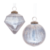 Blue Crackle Glass Ornament