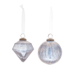 Blue Crackle Glass Ornament