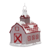 Frosted Glass Barn Ornament