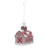 Frosted Glass Barn Ornament