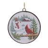 Woodland Snowman Disc Ornament