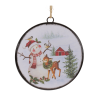 Woodland Snowman Disc Ornament