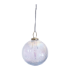 Etched Irredescent Glass Ball Ornament