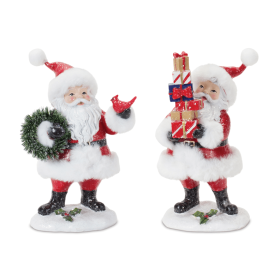 Fluffy Santa Figurine