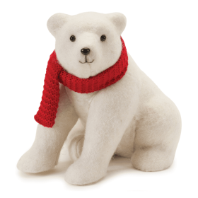 Polar Bear with Scarf